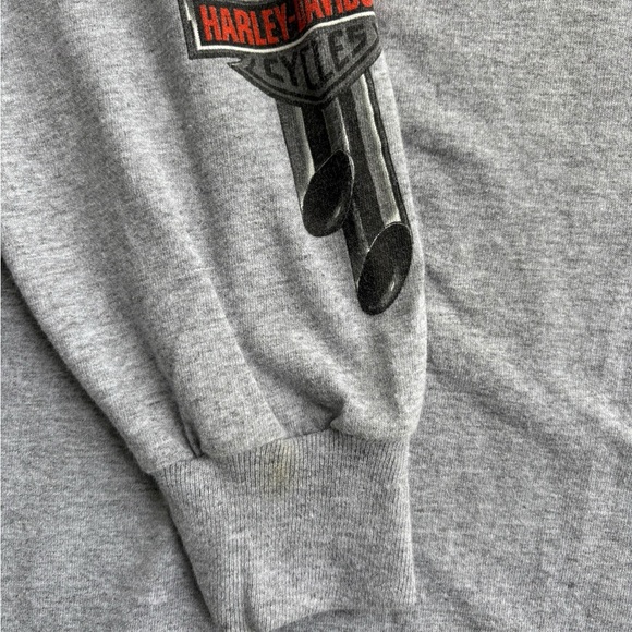 VTG Y2K Harley Chrome Tail Pipes Long Sleeve Santa Fe LARGE - Picture 5 of 5